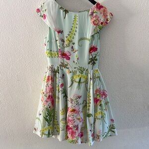 Ted Baker Floral Dress - Green and Pink